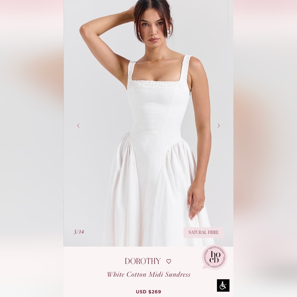 House of CB White Strapless Dress